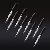 Damascus Steel Steak Knife Set, 8-pc (Espresso)