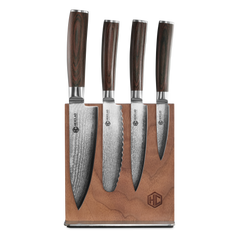 Damascus Steel Studio Knife Set, 5-pc (Espresso)