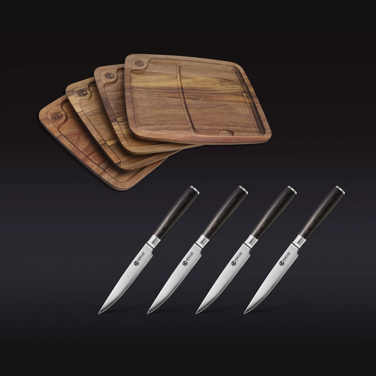 Steak Knife & Bistecca Plate Set, 8-pc (Espresso)