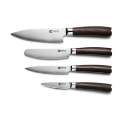 Damascus Steel Studio Knife Set, 5-pc (Espresso)